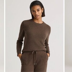 Lot of 3 Quince Mongolian Cashmere Crewneck Sweaters gray, red, brown size XS